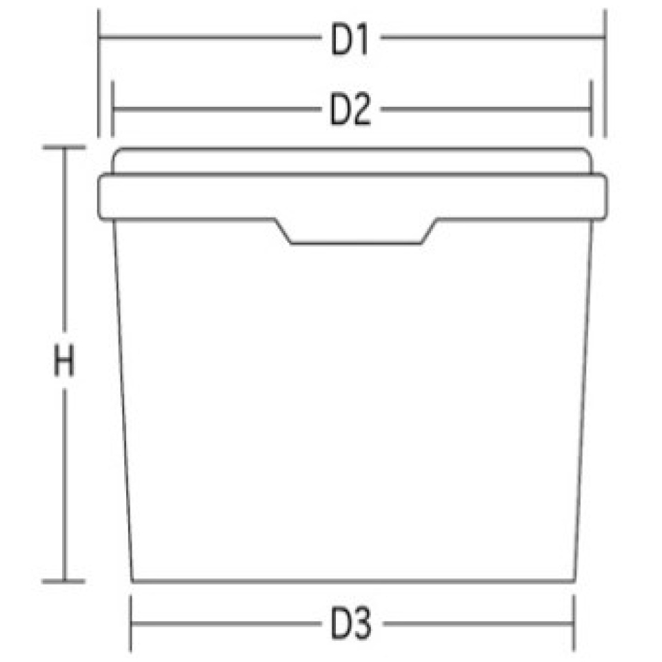 Ведро пластиковое с крышкой JETB 280