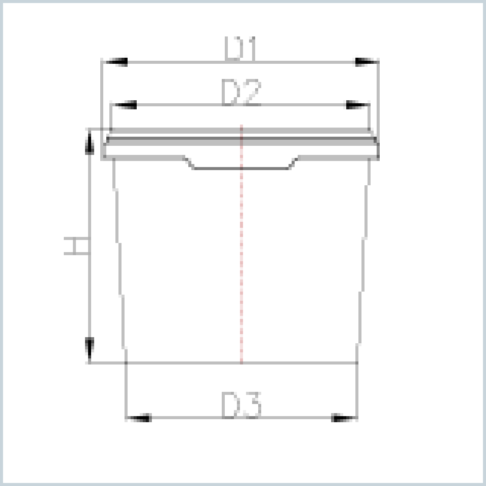 Ведро пластиковое с крышкой JETB 1000